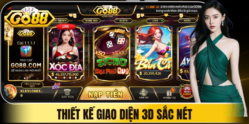 Thiết kế giao diện 3D sắc nét